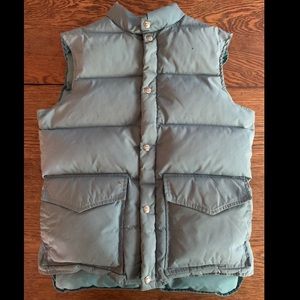 Vintage Woolrich Down Puffer Vest Grey Medium